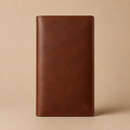 Leather Long Wallet - Cognac
