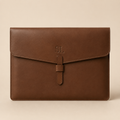 Leather Tablet & Laptop Folio - Chestnut
