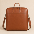 Leather Messenger Bag - Brown