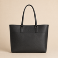Leather Tote Bag - Black