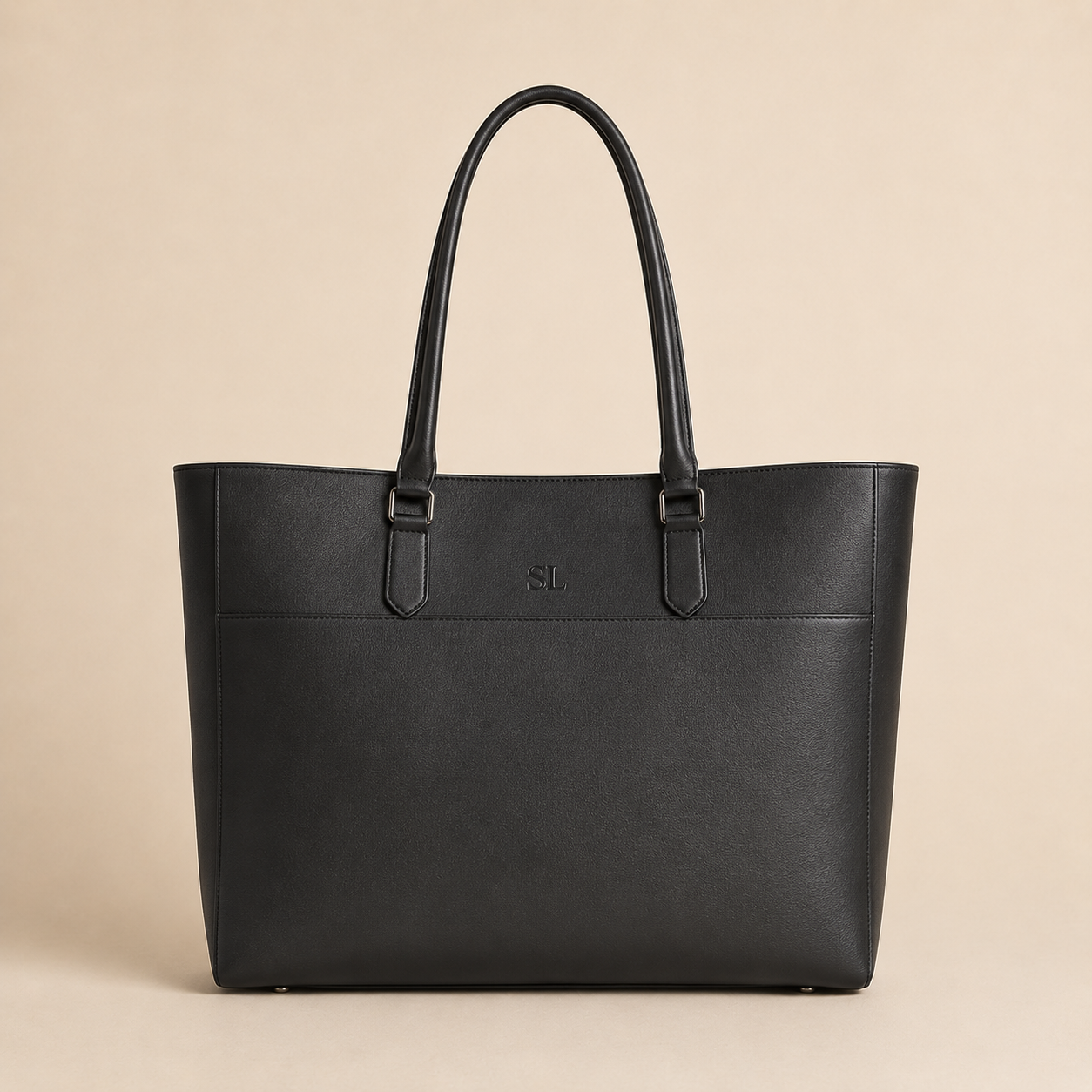 Leather Tote Bag - Black