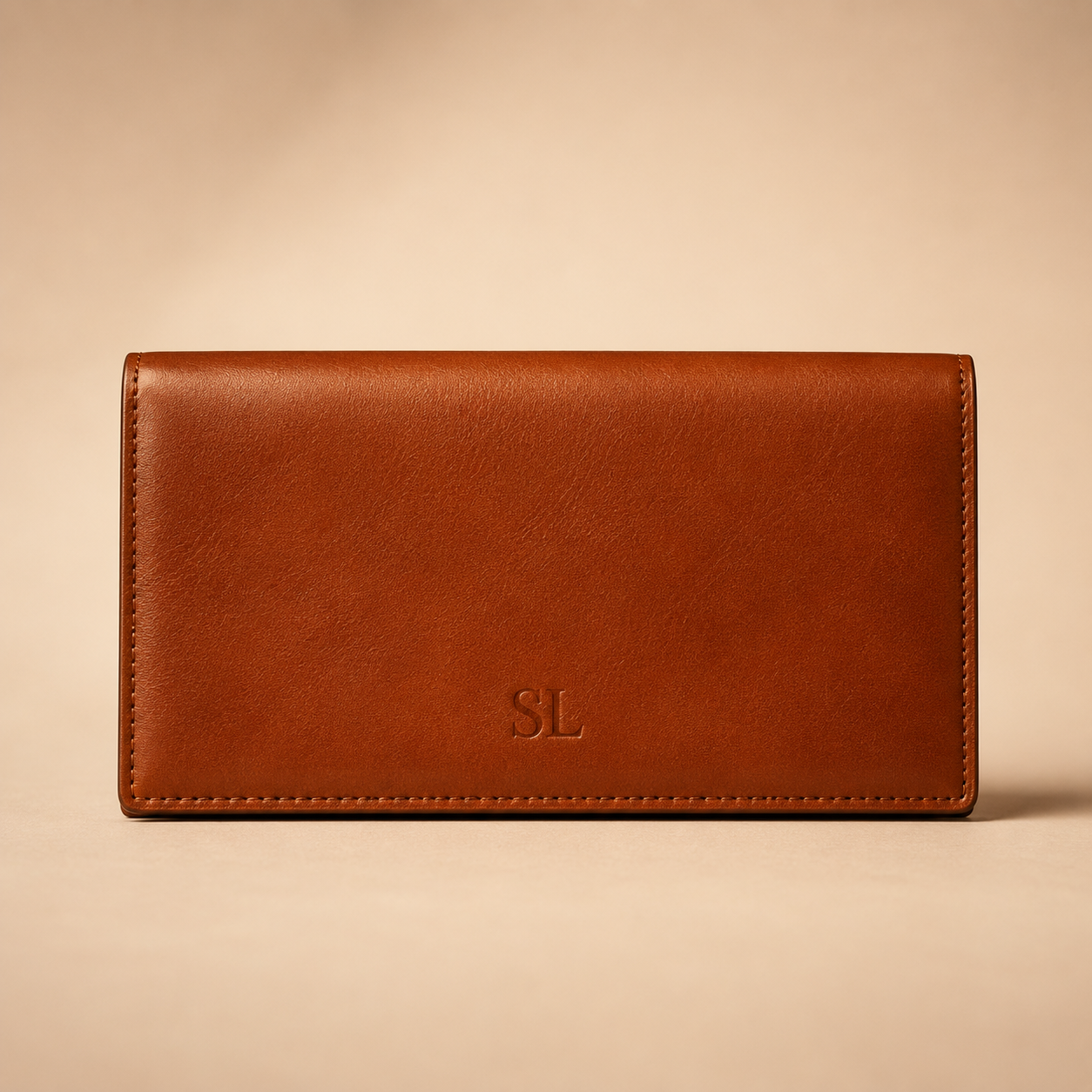 Leather Travel Wallet Elite - Chestnut