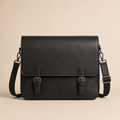 Leather Laptop Portfolio 15" - Black