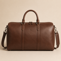 Leather Duffel Bag - Dark Brown